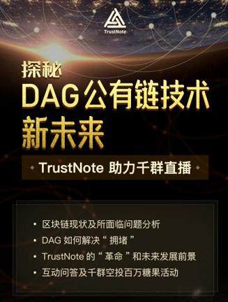 第三代公有链技术开启全新时代 TrustNote千群直播与您共见未来